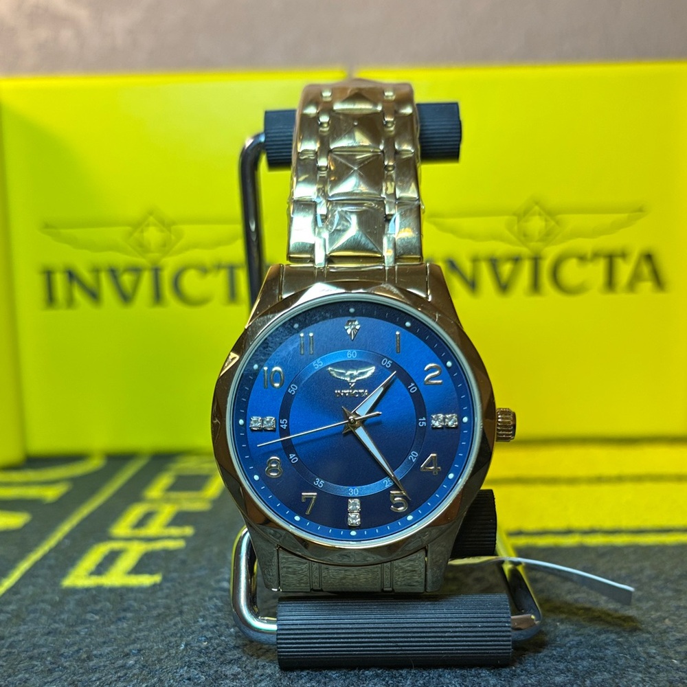Invicta specialty Gold Watch with Blue Dial